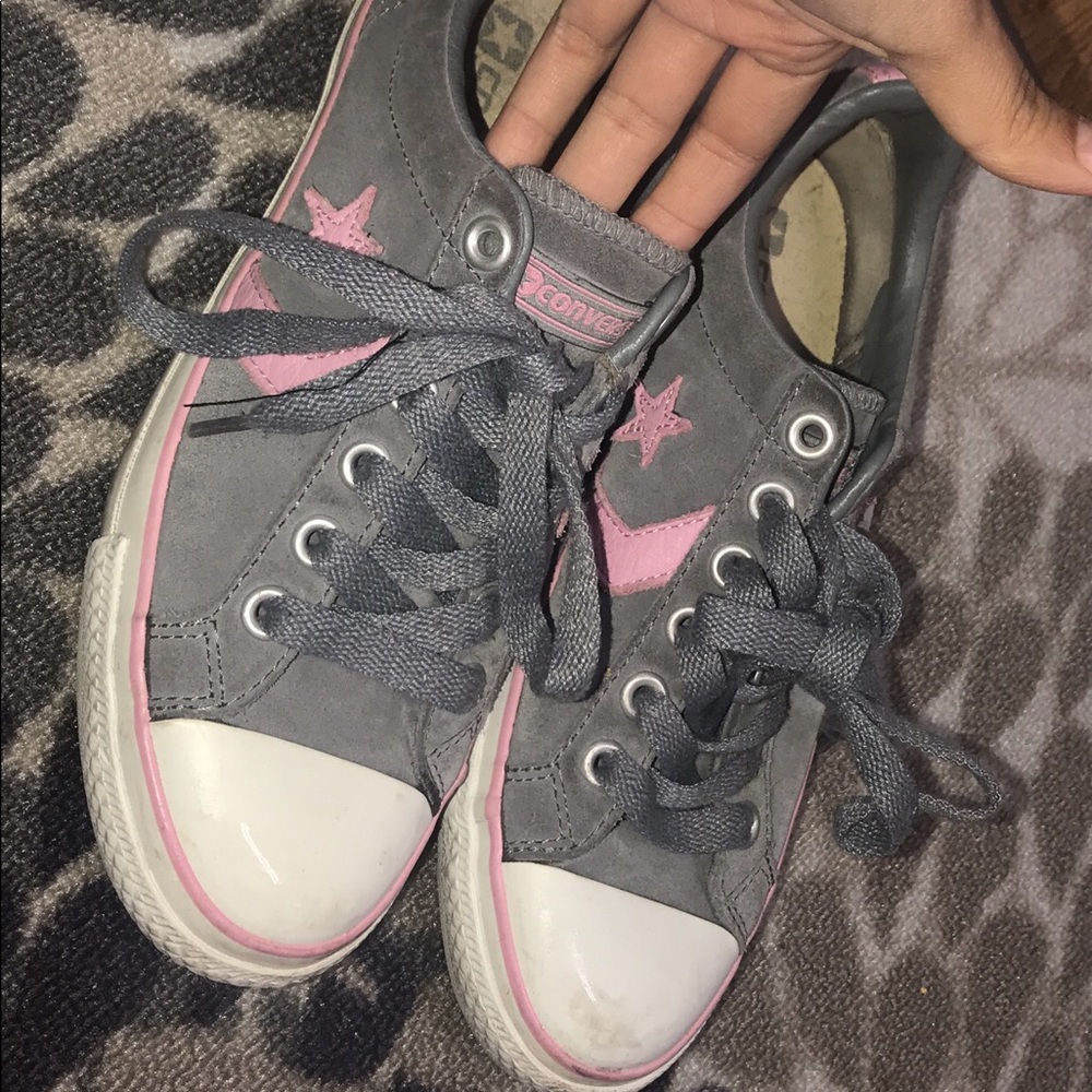 Converse pink and grey size 5.5 youth